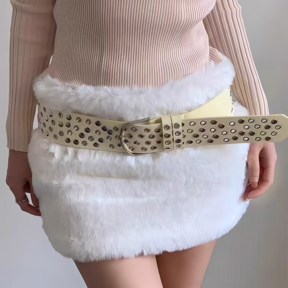 Streetwear Brand Belts - Cinturón Punk con Ojales y Remaches,