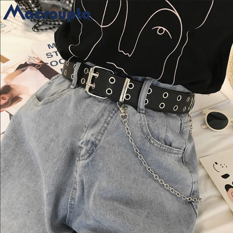 Streetwear Brand Belts - Cinturones góticos Punk para mujer, cinturón