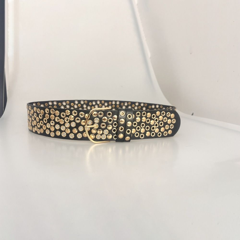 Cinturón de PU ancho de lujo c - Streetwear Brand Belts reseña y precio